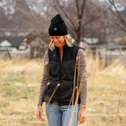 Augusta Women's Heated Sweater Fleece Vest - Black Augusta Women's Heated Sweater Fleece Vest - Black