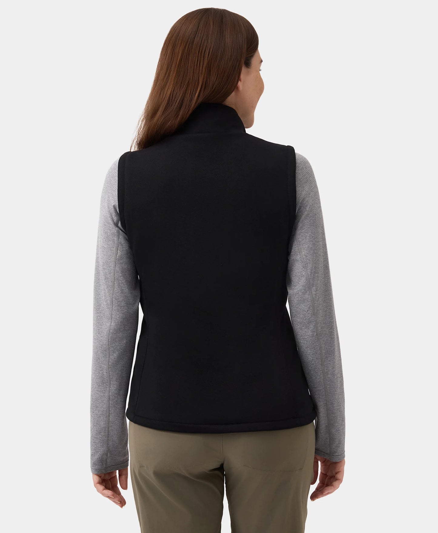 Women's Heated Fleece Vest - Black