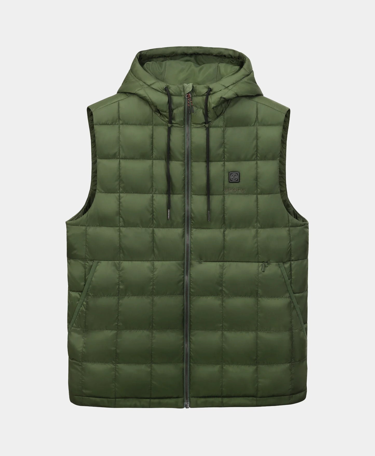 PuffLyte Men's 5-Zone Hooded Heated Vest green