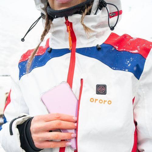 St. Moritz Women's Heated Snow Jacket - White