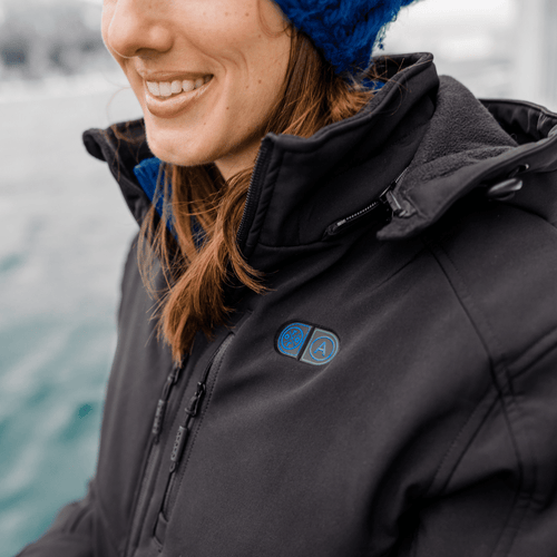 Women's Dual Control Heated Jacket (Chest Heating) - Black