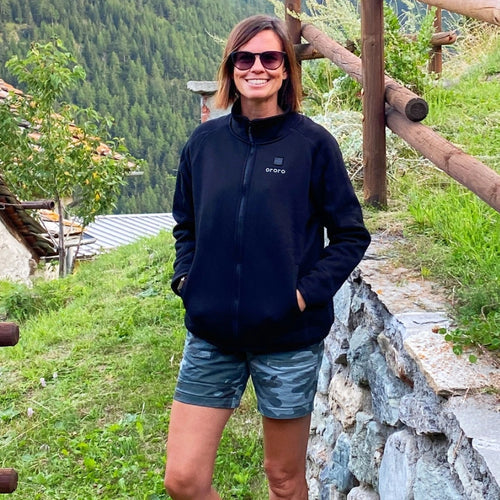 Women's Heated Fleece Jacket - Blue