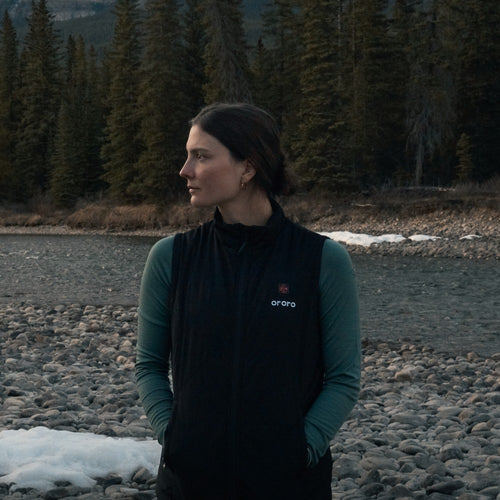 Women's Heated Quilted Vest - Black