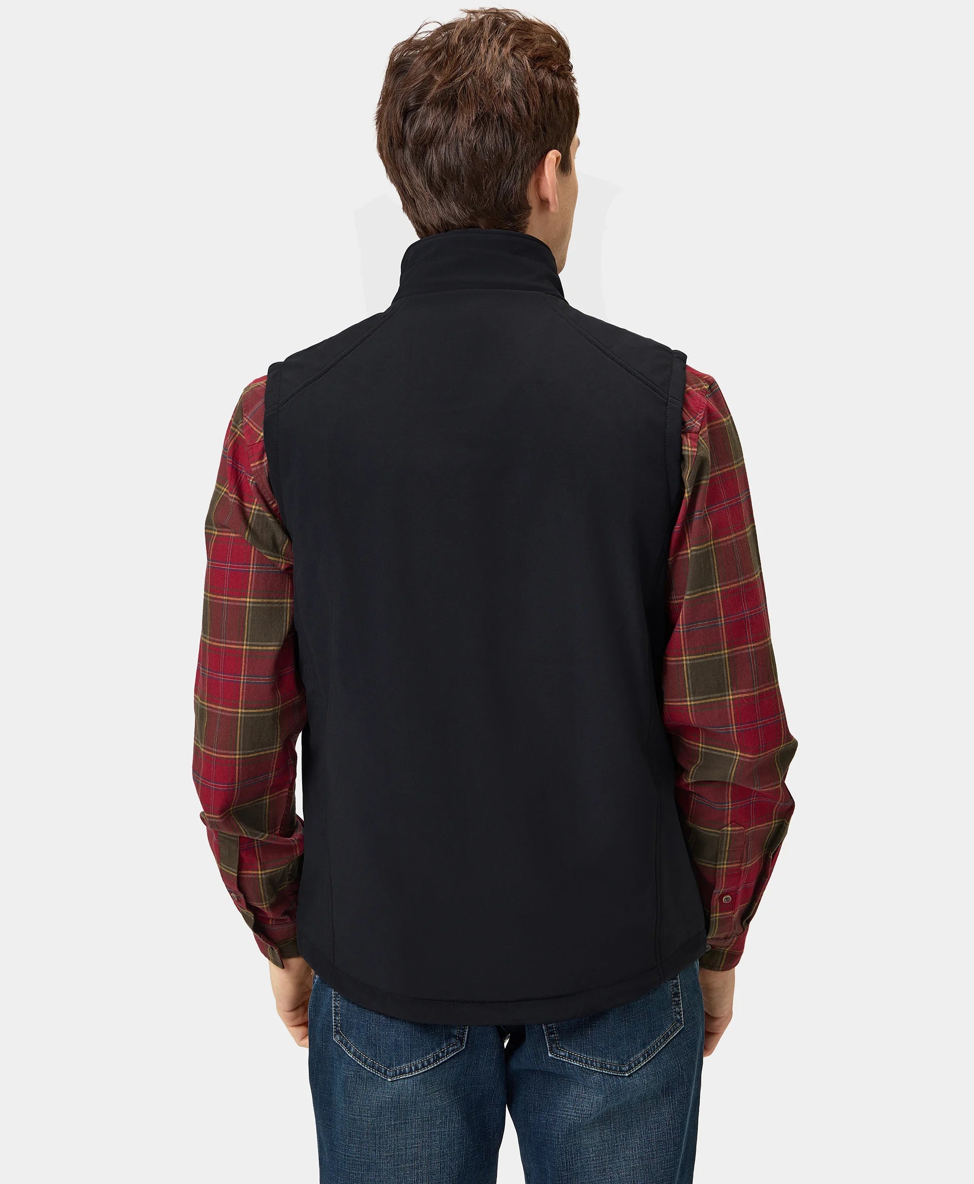 Men's Heated Softshell Vest - Black / Gray, Thumbnail 5