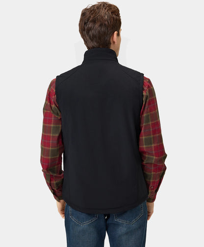 Men's Heated Softshell Vest - Black / Gray