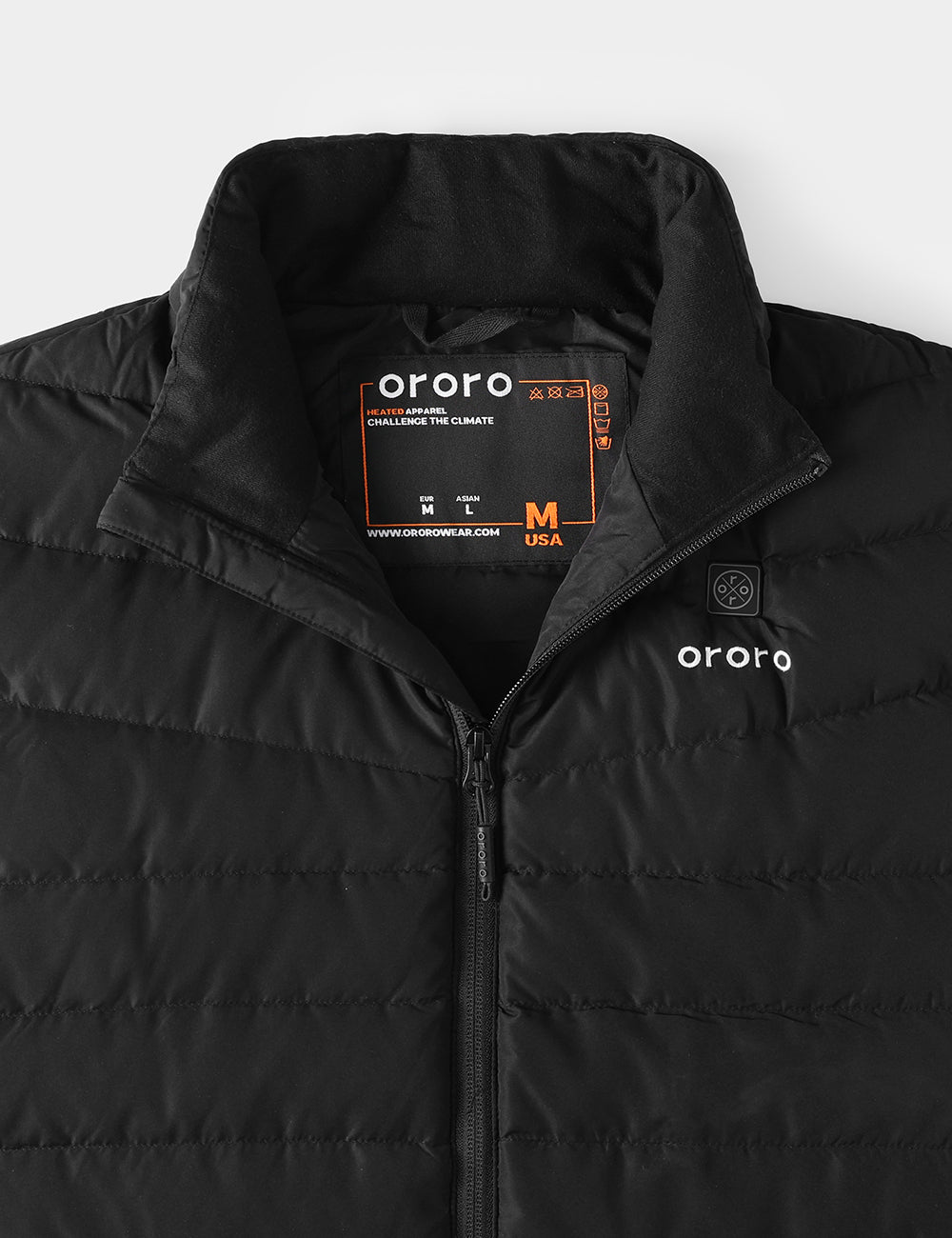 Men's Heated Lightweight Down Vest - Black / Gray, Thumbnail 10