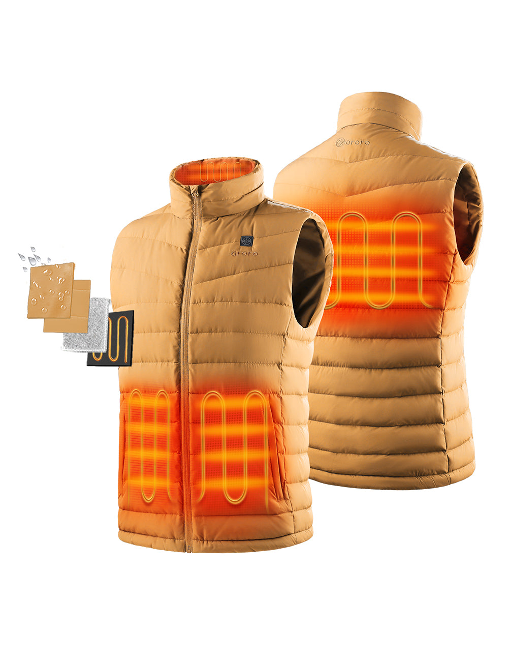 Men's Heated Lightweight Down Vest - All Colors, Thumbnail 13