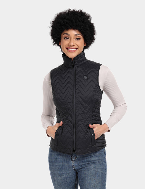 (Open-box) Women's Heated Chevron Quilted Vest ,view 2