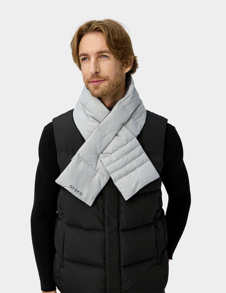 Unisex Heated Puffer Down Scarf | Battery-Electric Heating | ORORO Unisex Heated Puffer Down Scarf | Battery-Electric Heating | ORORO