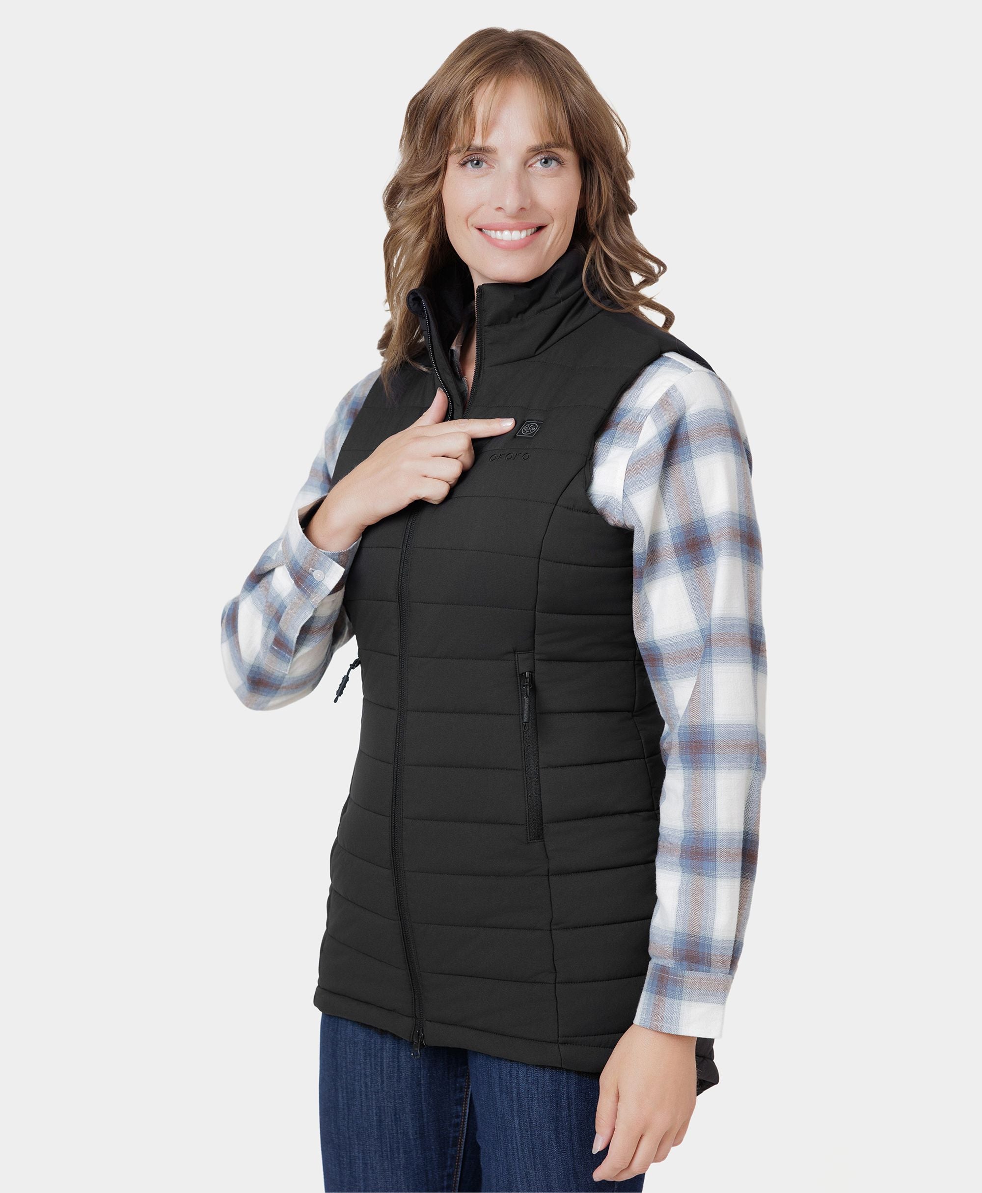 (Open-box) "Tribeca" Women's Heated Long Puffer Vest, Thumbnail 6