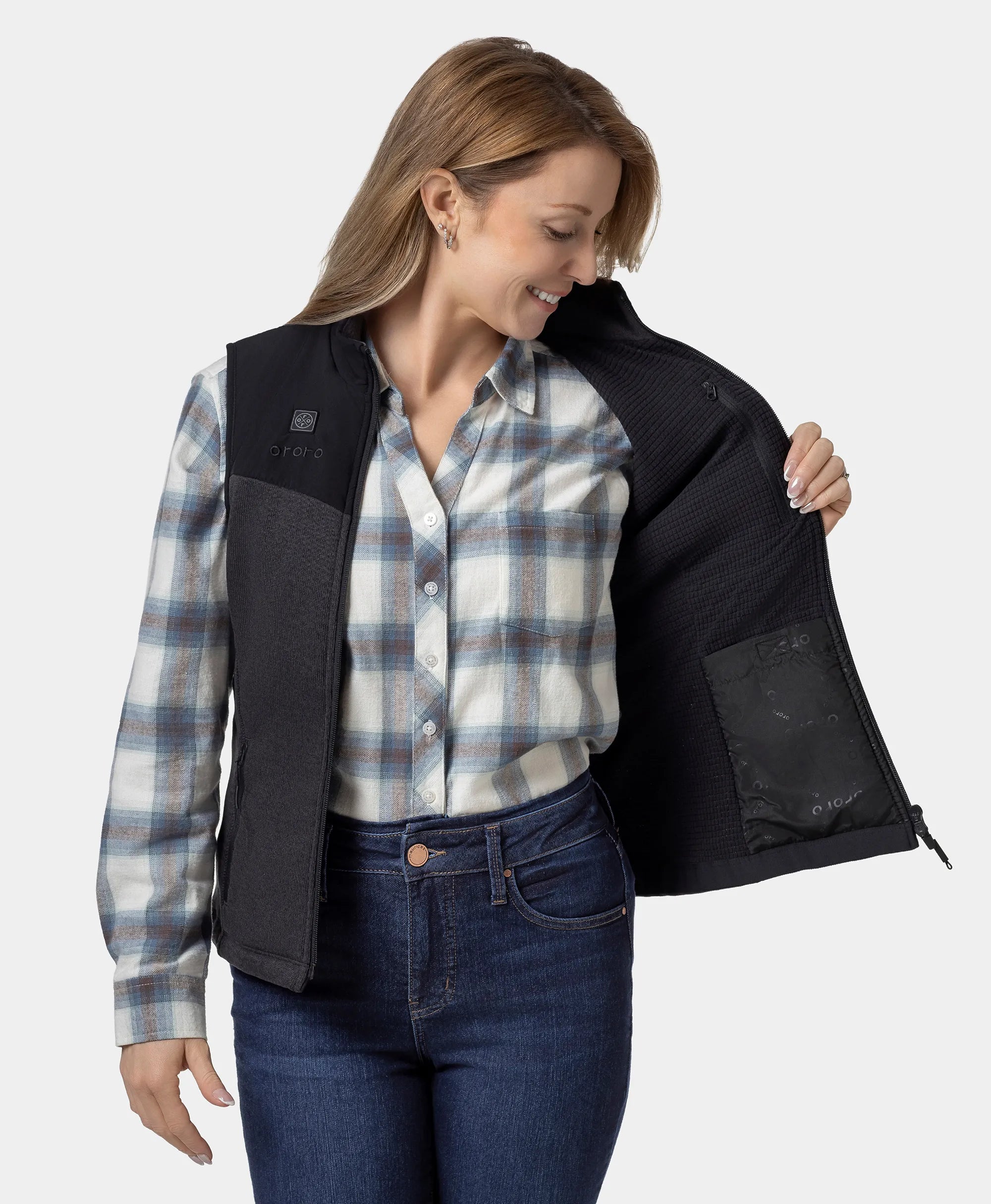 Augusta Women's Heated Sweater Fleece Vest, Thumbnail 7