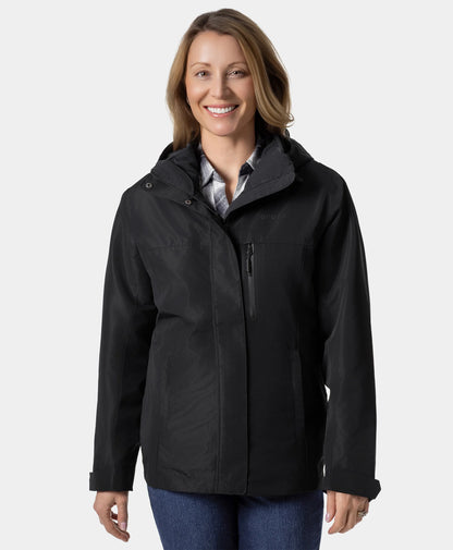 River Ridge Women's  3-in-1 Heated Jacket - Black