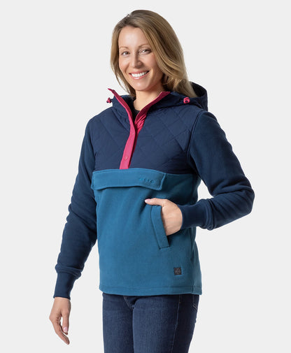 Daybreak Women's Colorblock Heated Anorak - Blue