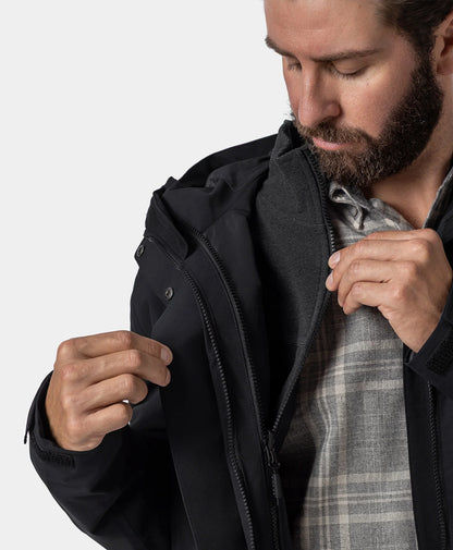 River Ridge Men’s 3-in-1 Heated Jacket with Fleece Liner