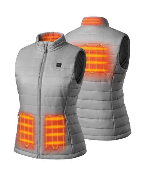 Women's Classic Heated Vest - Gray / White ,view 2
