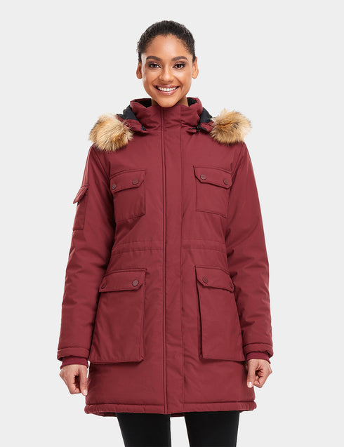 Women's Heated Thermolite® Parka - Red ,view 1