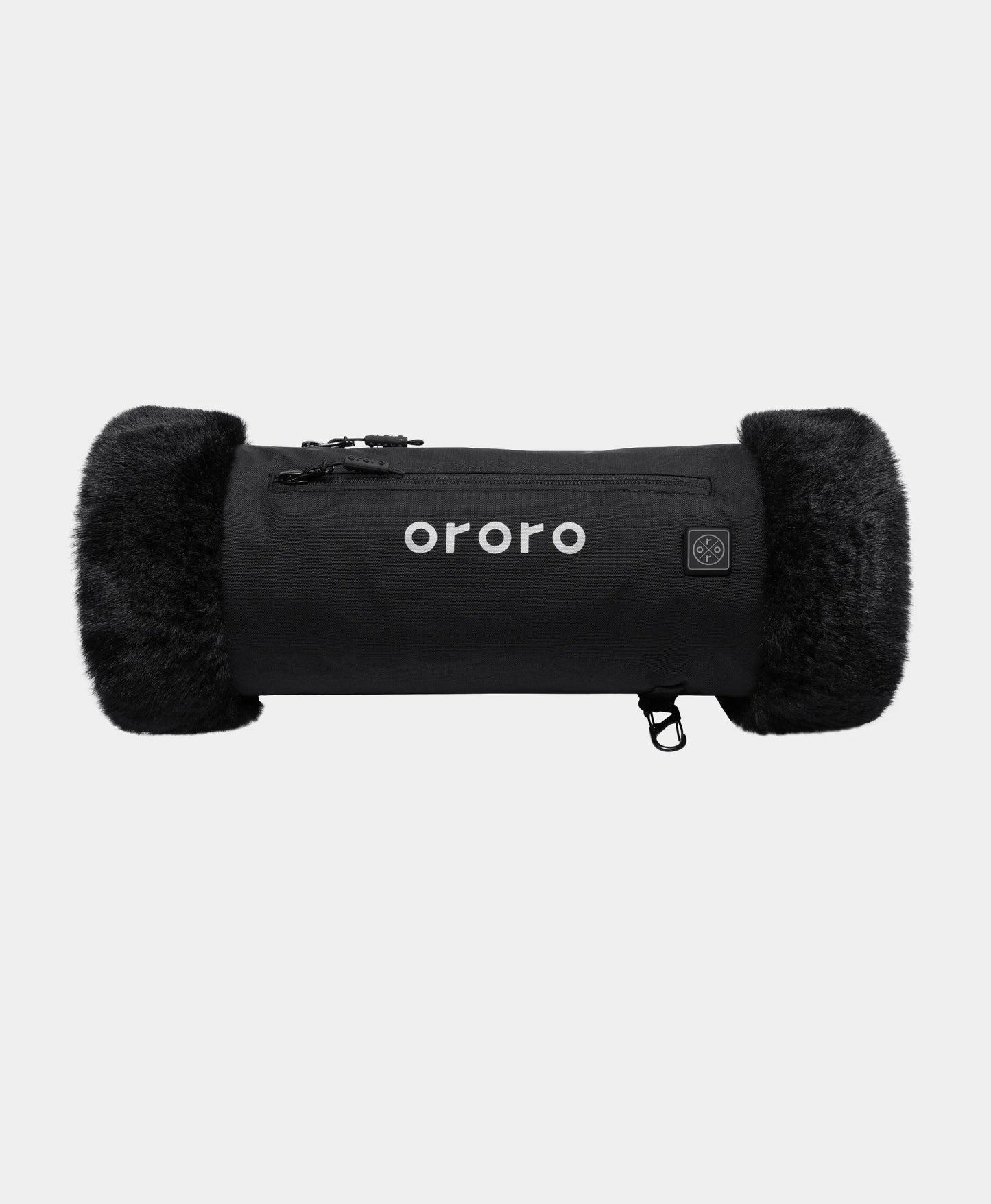 Queen Cove Unisex 2-Zone Heated Faux Fur Hand Warmer - Black