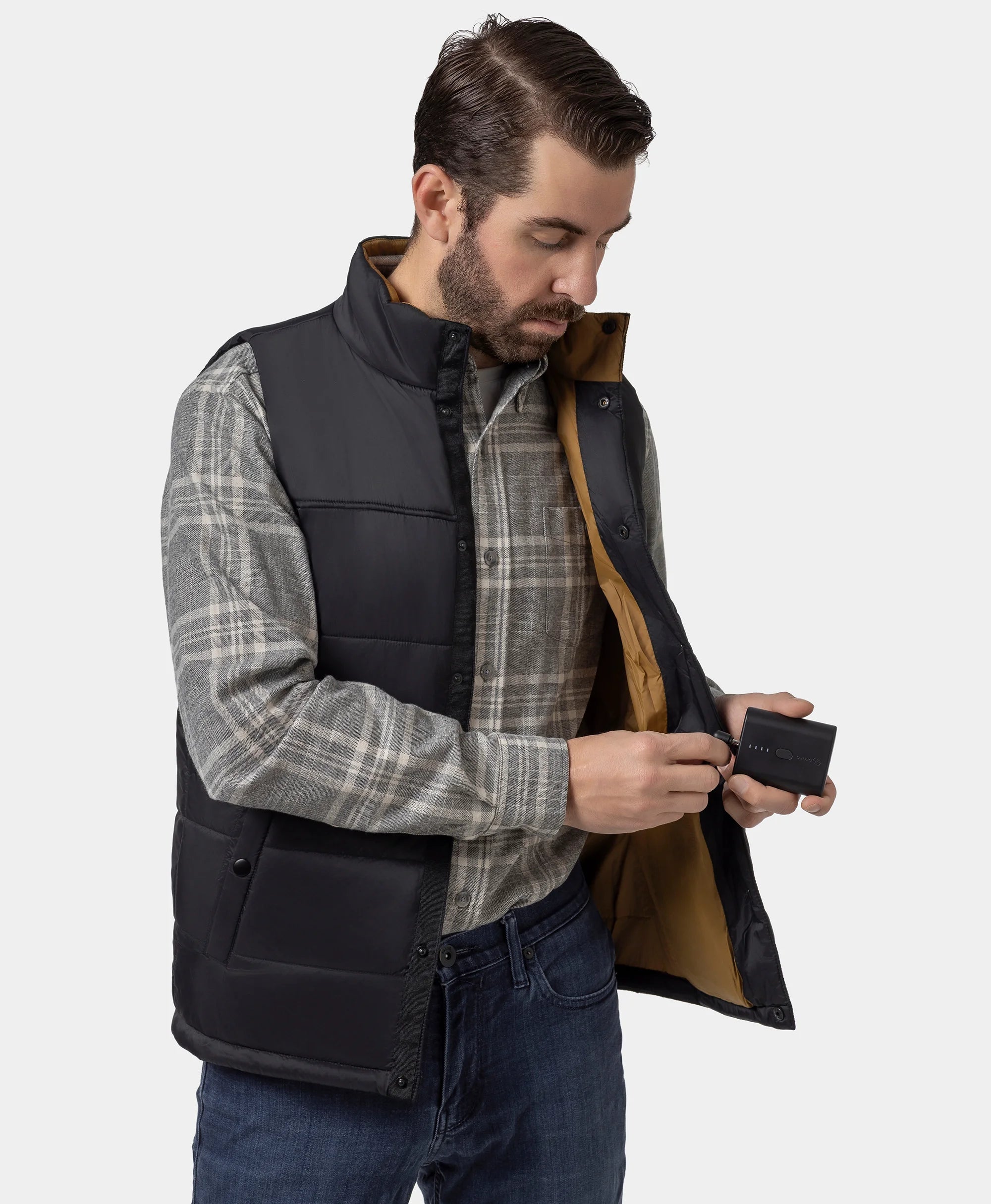 (Open-box) PuffLyte Men's 3-Zone Heated Lightweight Vest, Thumbnail 5