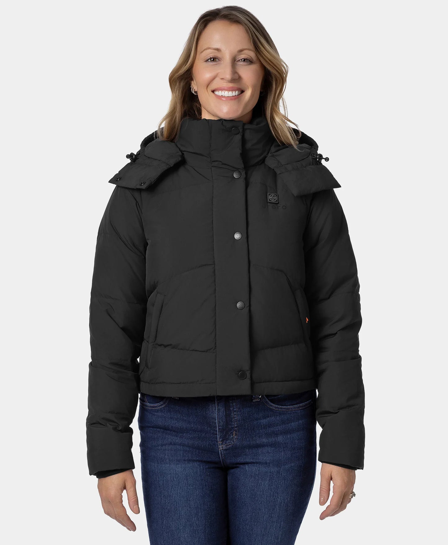 Women's 4-Zone Heated Puffer Down Hooded Jacket