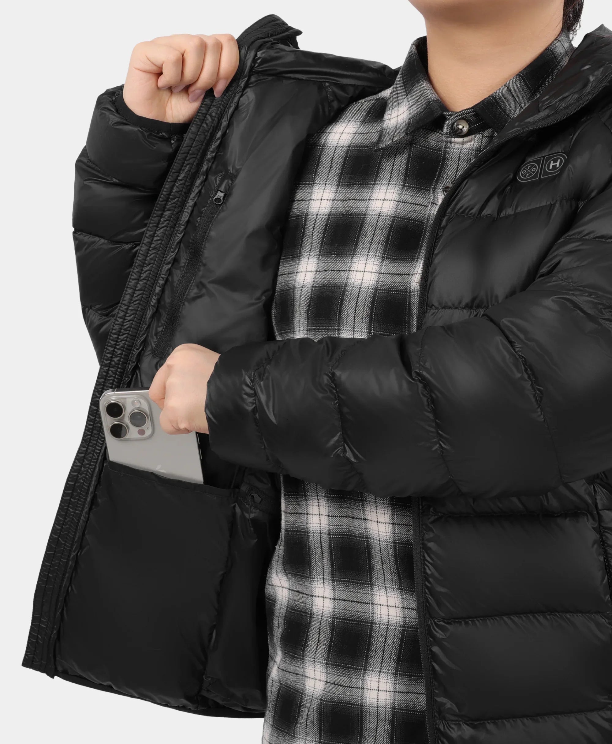 AeroPro Women's 8-Zone Packable Heated Down Jacket, Thumbnail 11