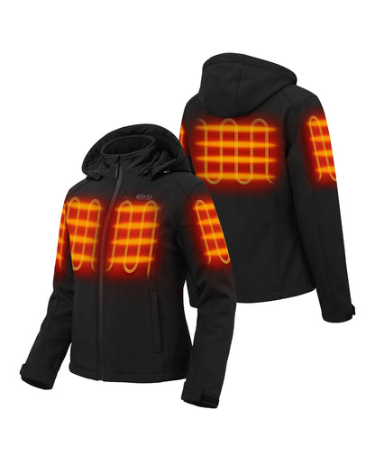 Women's Dual Control Heated Jacket with 5 Heating Zones (Chest Heating)