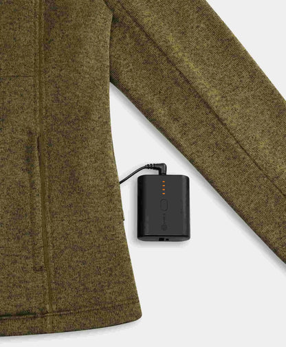 The battery pocket is externally placed on the left seam, designed as an inset pouch with an SBS concealed zipper.