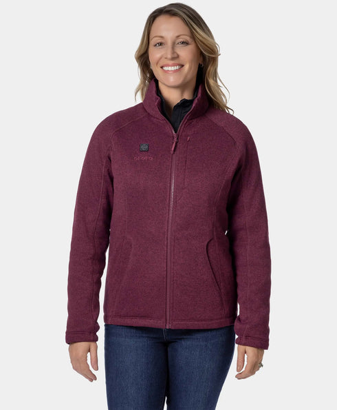 Augusta Tournament Women's 4-Zone Heated Sweater Fleece Jacket ,view 1