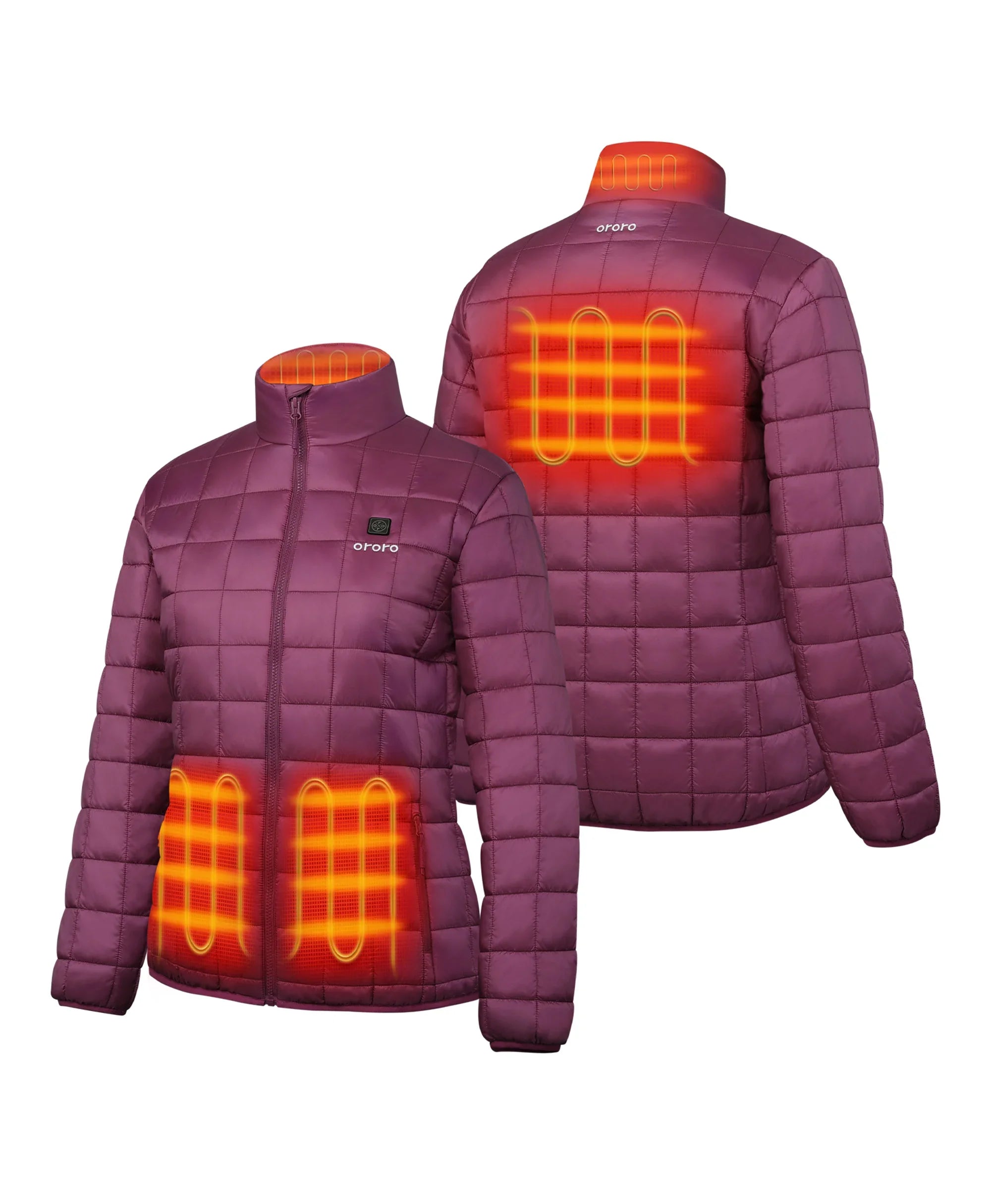 Four heating zones: left &amp; right pocket, collar, mid-back