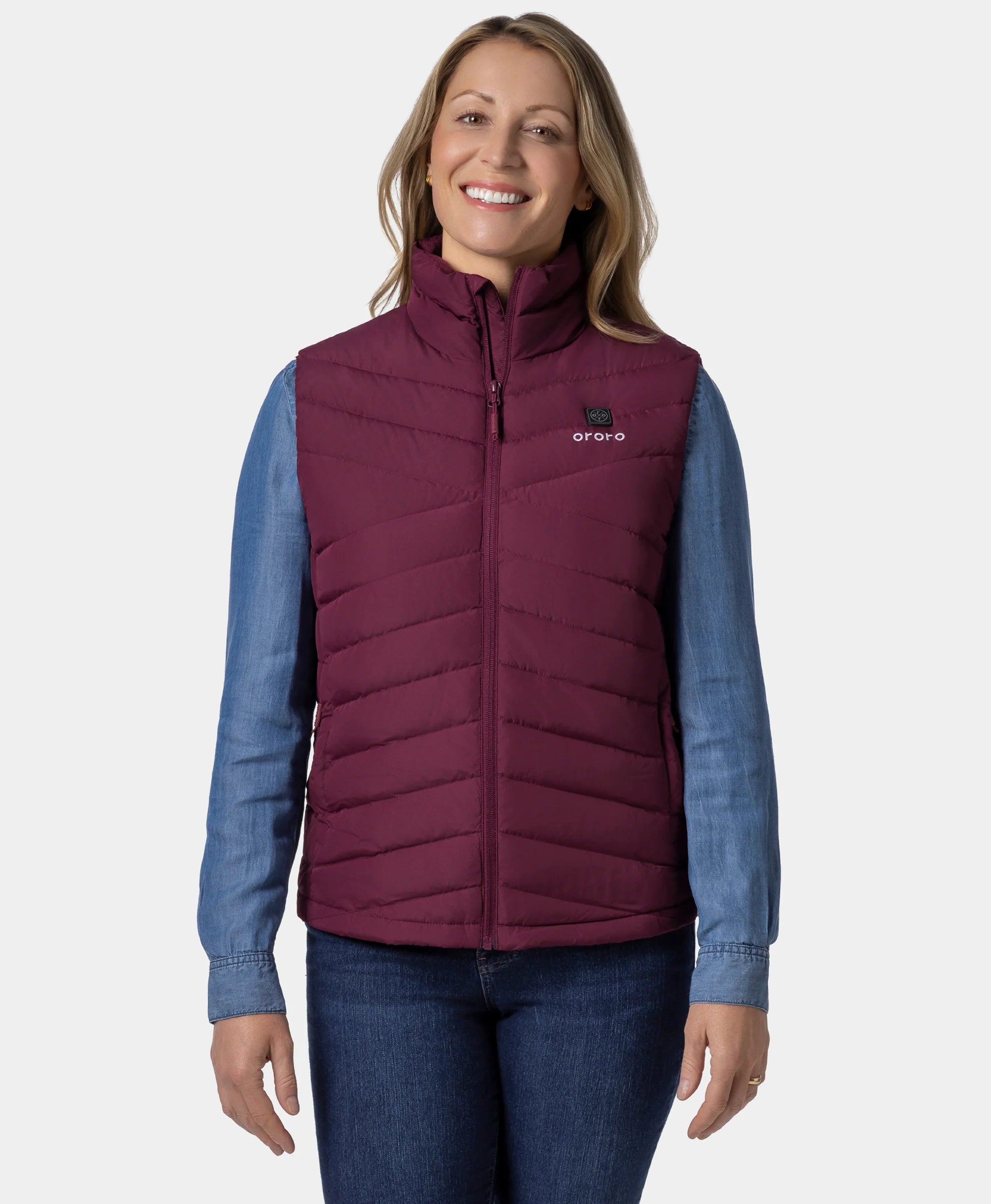 Women's Heated Lightweight Down Vest - All Colors, Thumbnail 12
