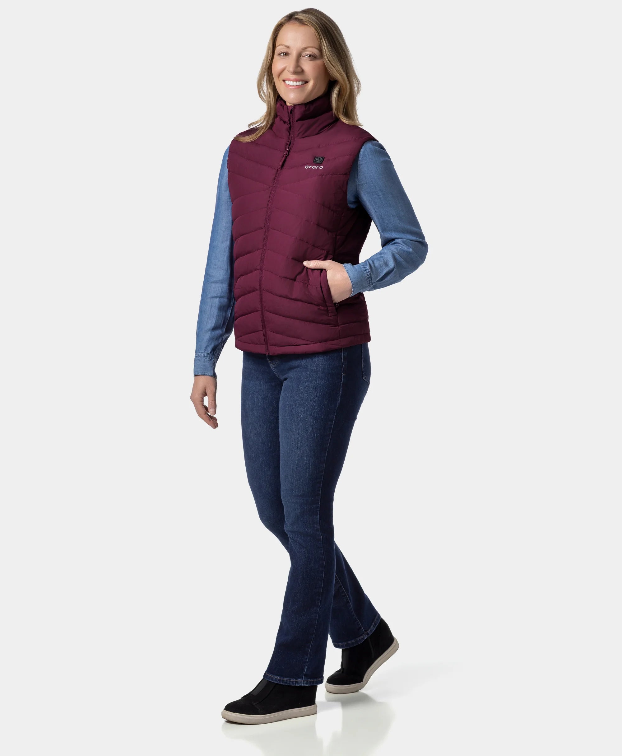 Women's Heated Lightweight Down Vest - All Colors, Thumbnail 15