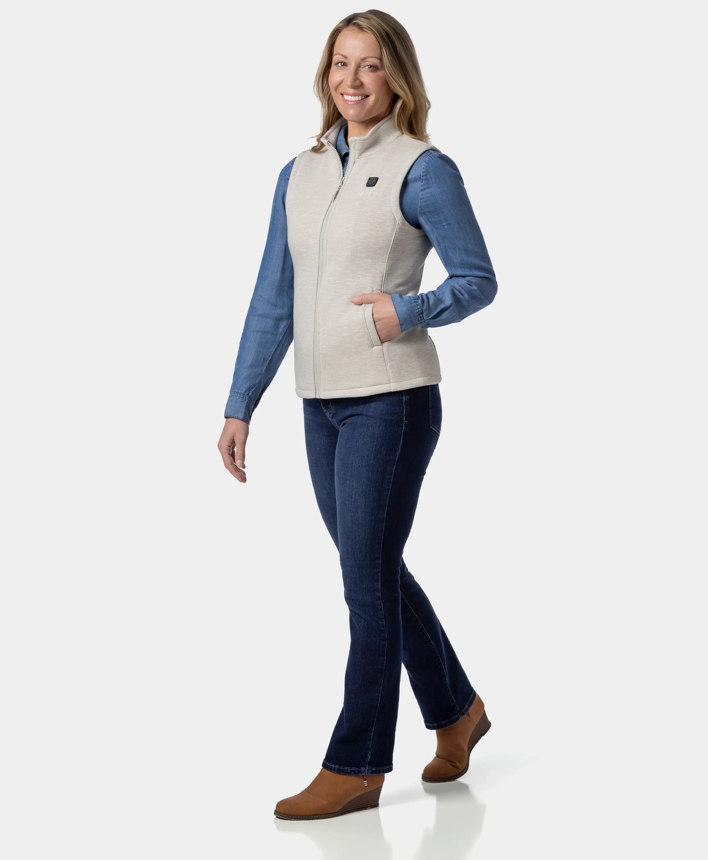 Women's Heated Fleece Vest - New Colors (4 Heating Zones)