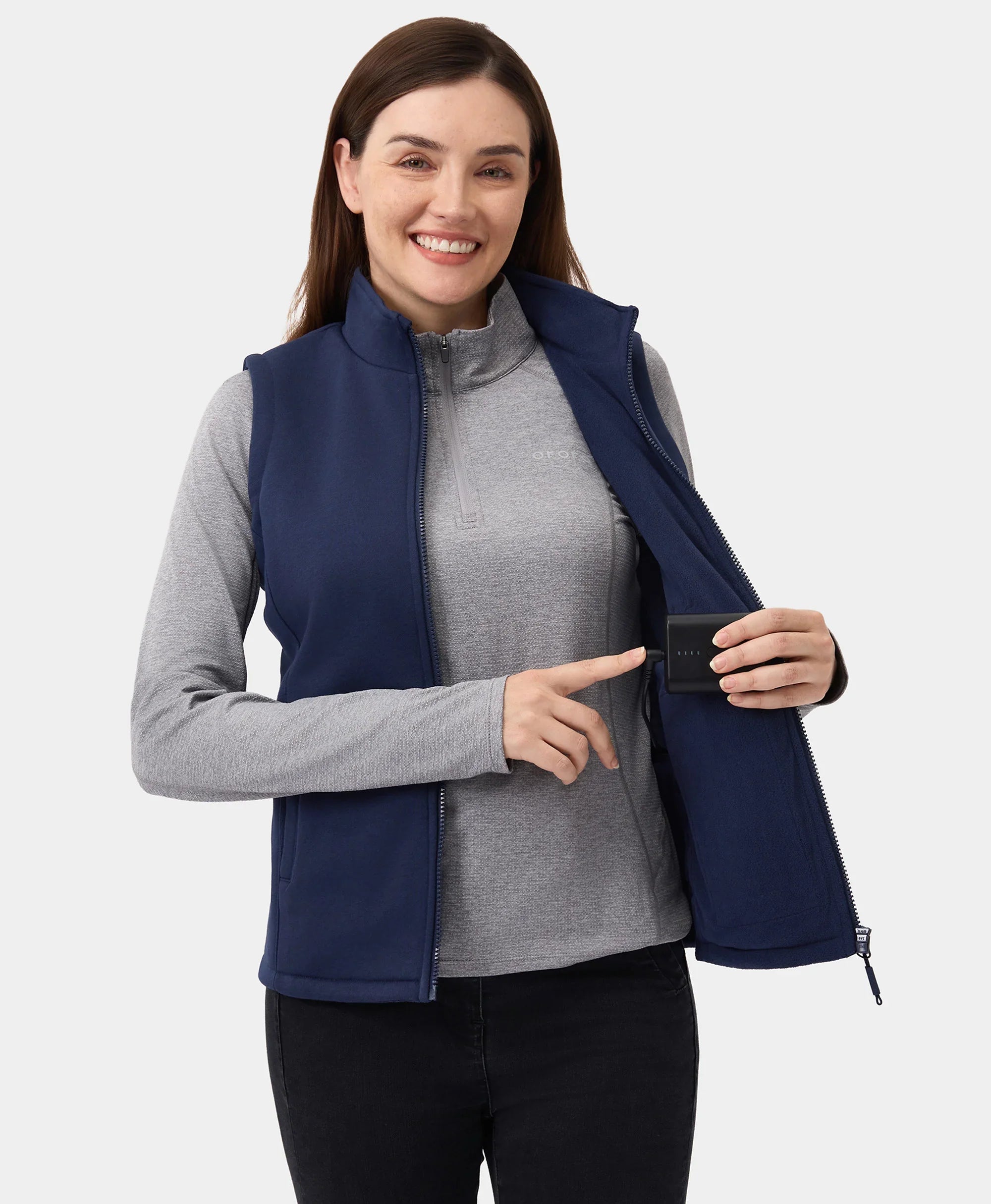 Women's Heated Fleece Vest - New Colors (4 Heating Zones), Thumbnail 13