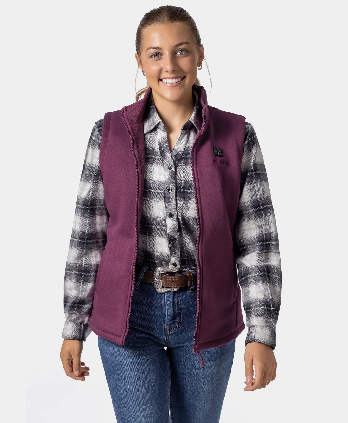 Women's Heated Fleece Vest - New Colors (4 Heating Zones)