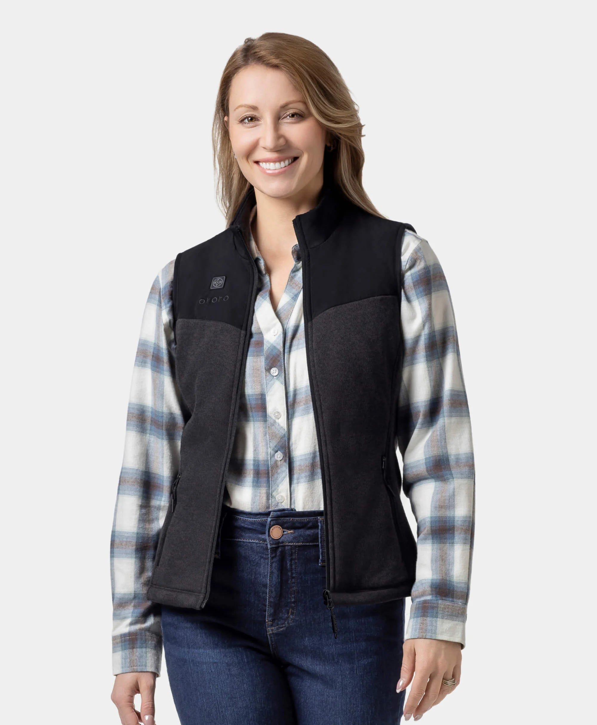 Augusta Women's Heated Sweater Fleece Vest, Thumbnail 4