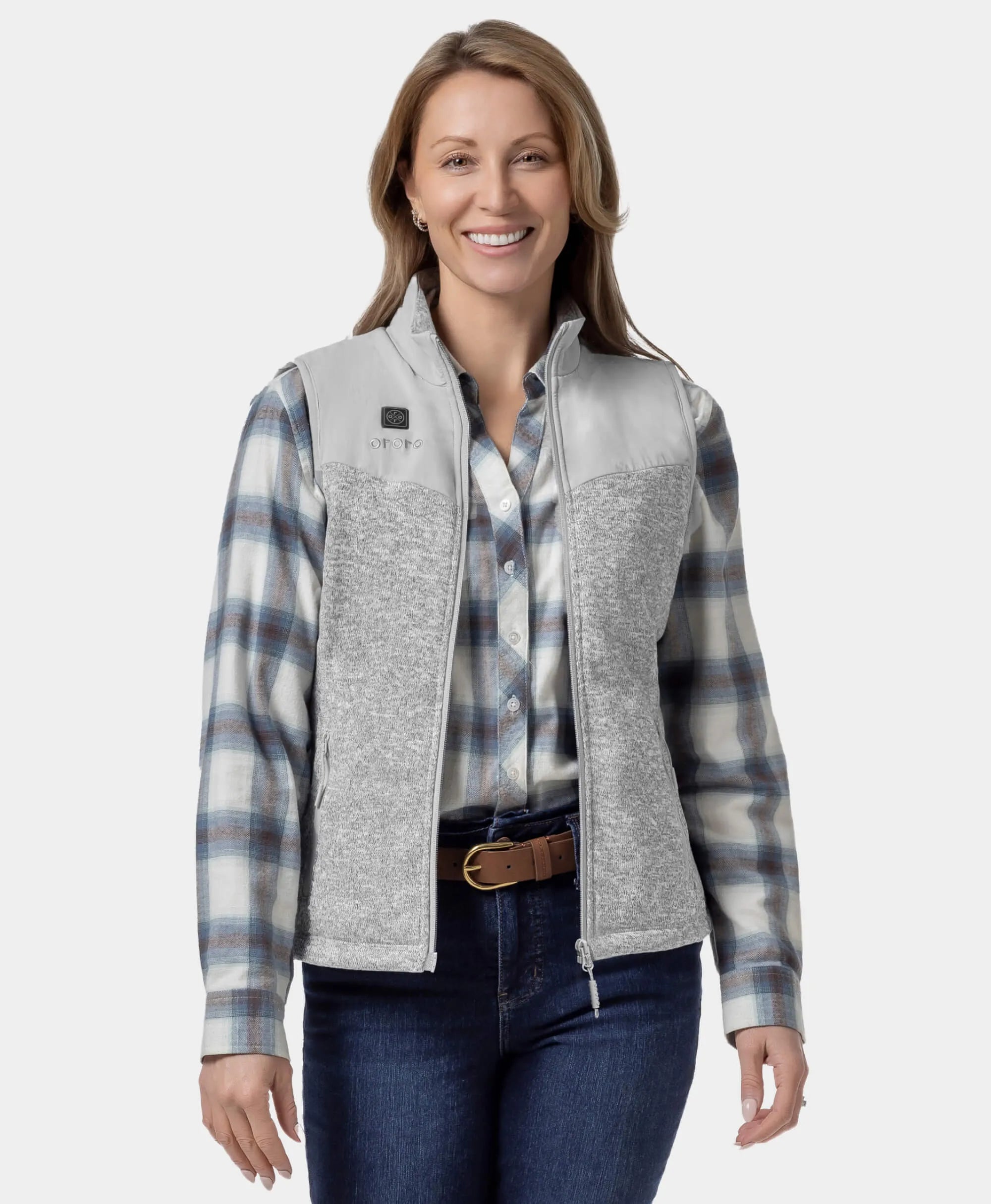 Augusta Women's Heated Sweater Fleece Vest, Thumbnail 15
