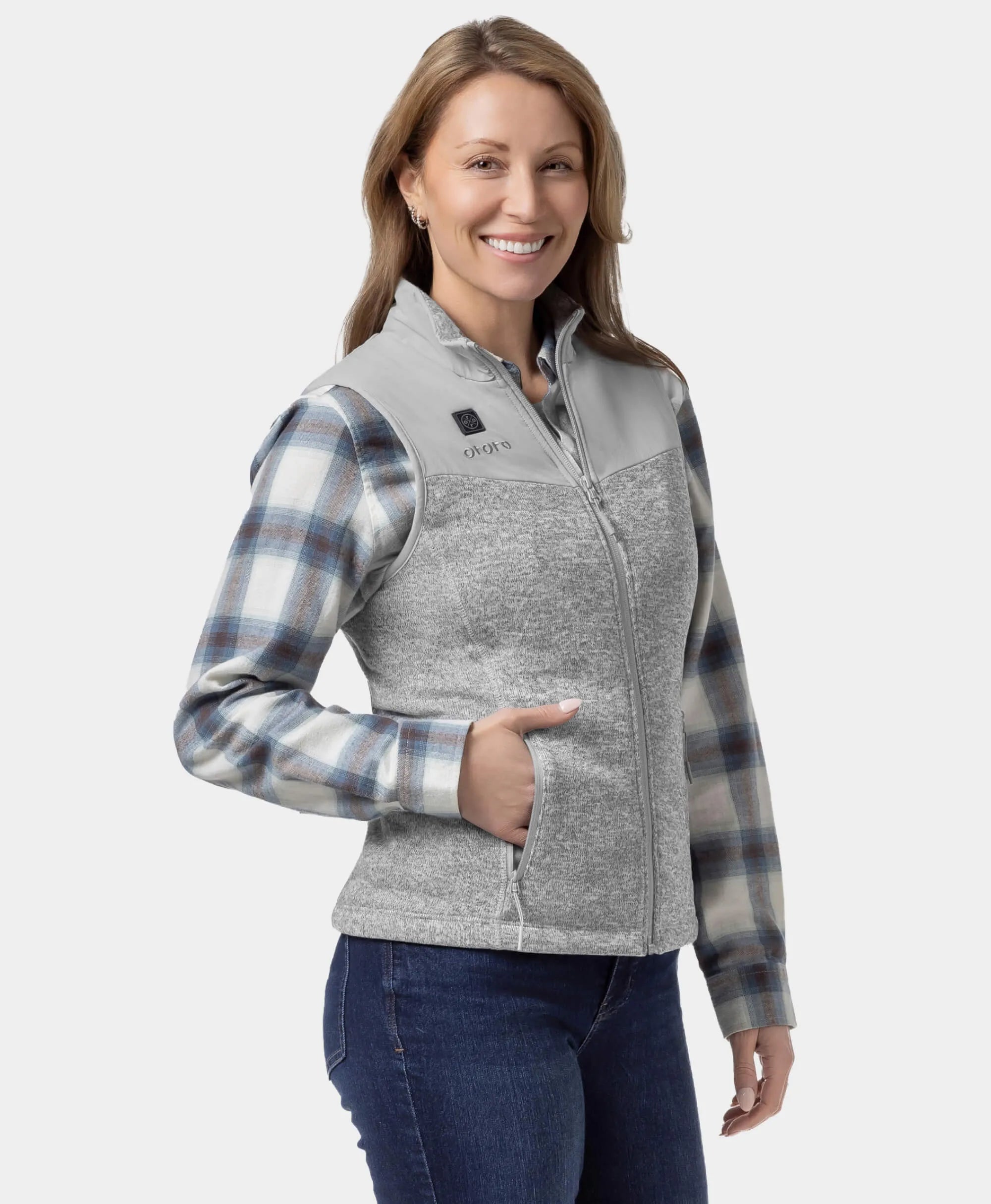 Augusta Women's Heated Sweater Fleece Vest, Thumbnail 16