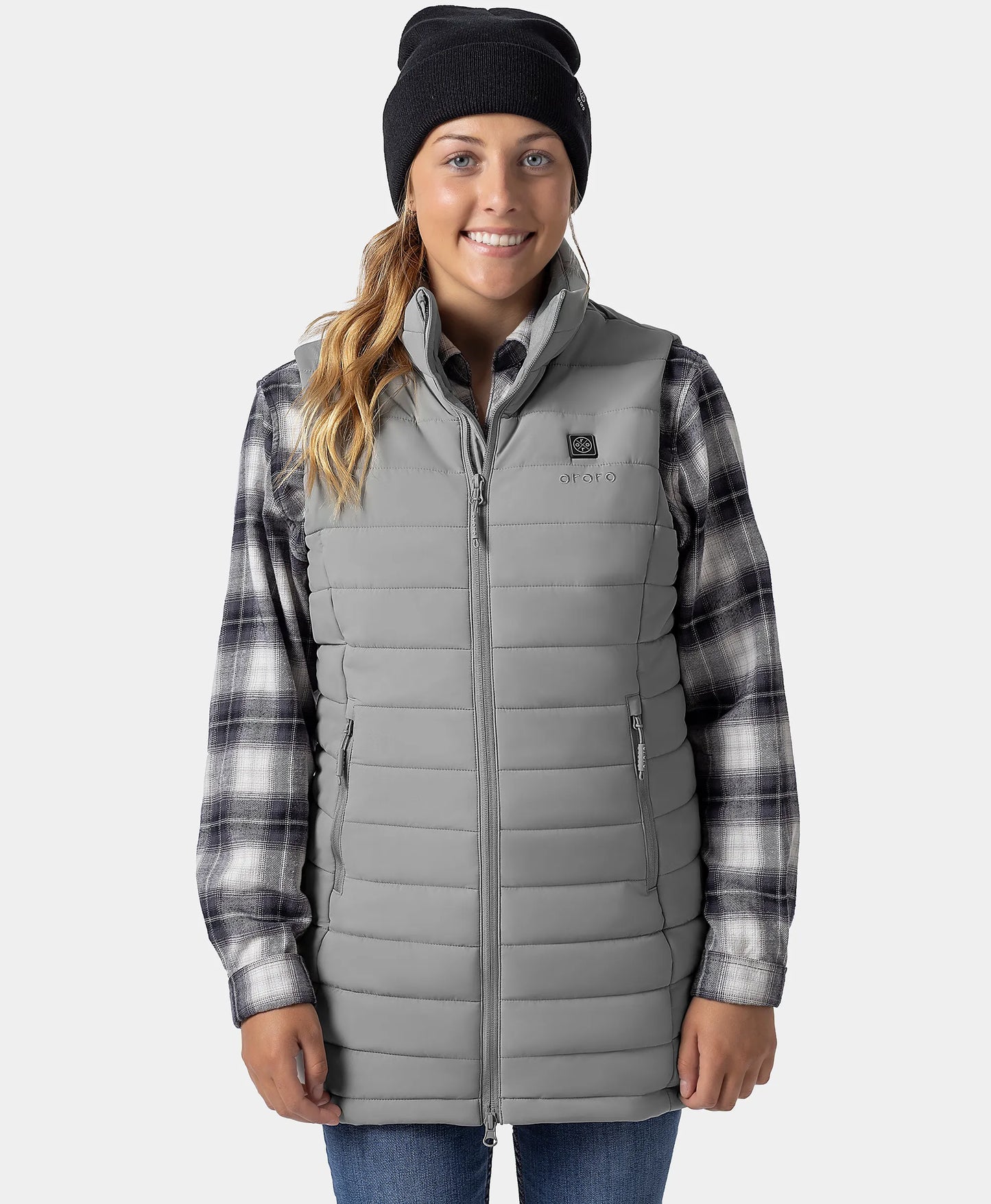 "Tribeca" Women's Heated Long Puffer Vest - New Colors