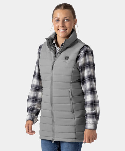 "Tribeca" Women's Heated Long Puffer Vest - New Colors