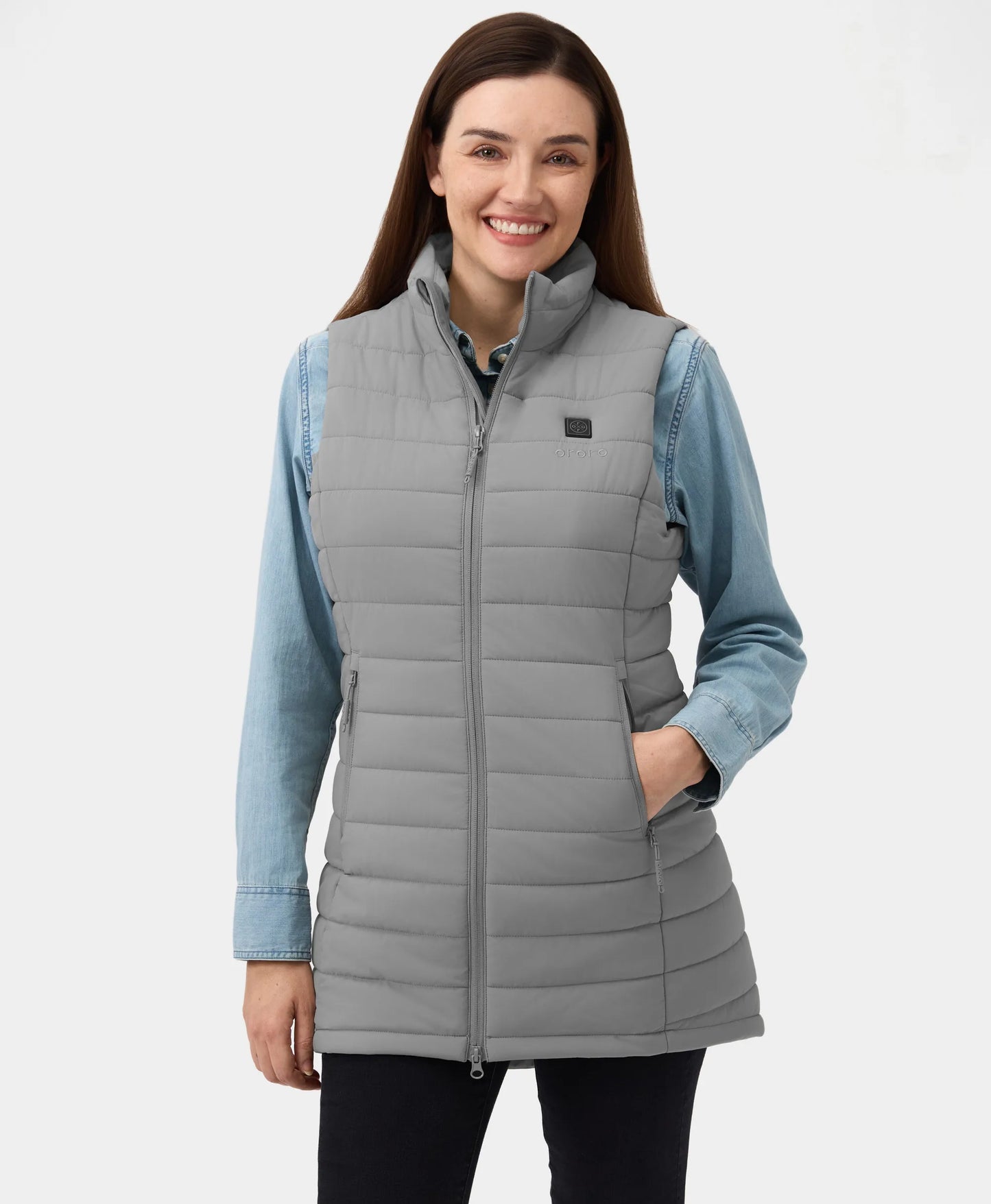 "Tribeca" Women's Heated Long Puffer Vest - New Colors