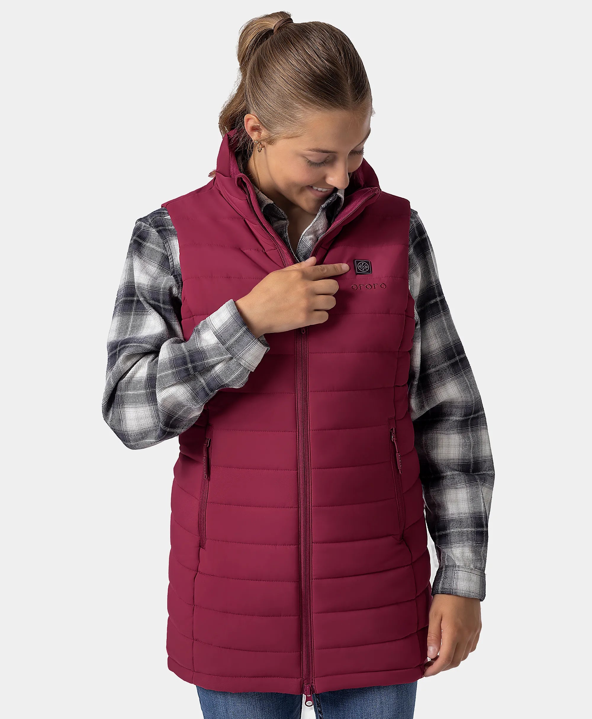 "Tribeca" Women's Heated Long Puffer Vest - New Colors, Thumbnail 33