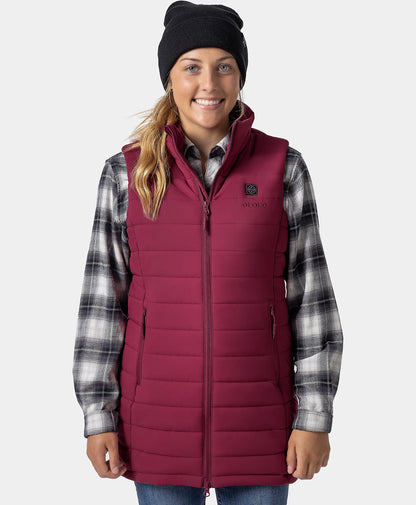 "Tribeca" Women's Heated Long Puffer Vest - New Colors