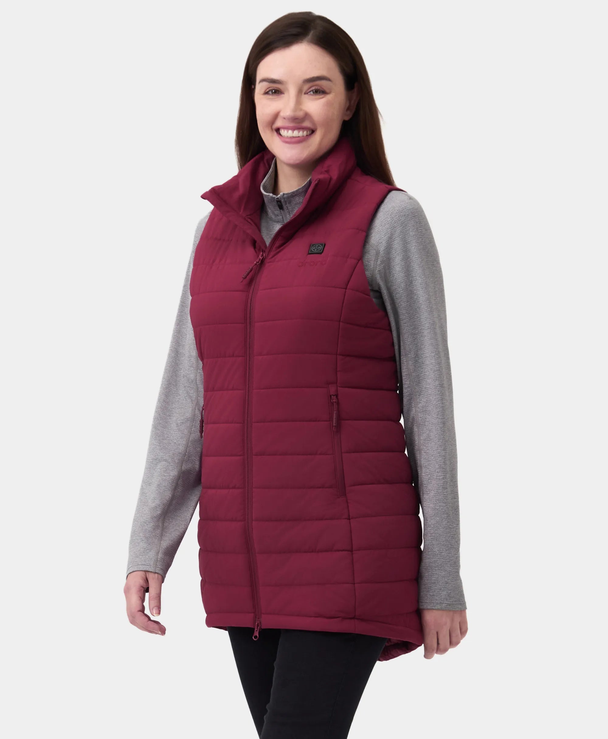 "Tribeca" Women's Heated Long Puffer Vest - New Colors, Thumbnail 29
