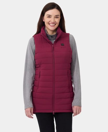 "Tribeca" Women's Heated Long Puffer Vest - New Colors
