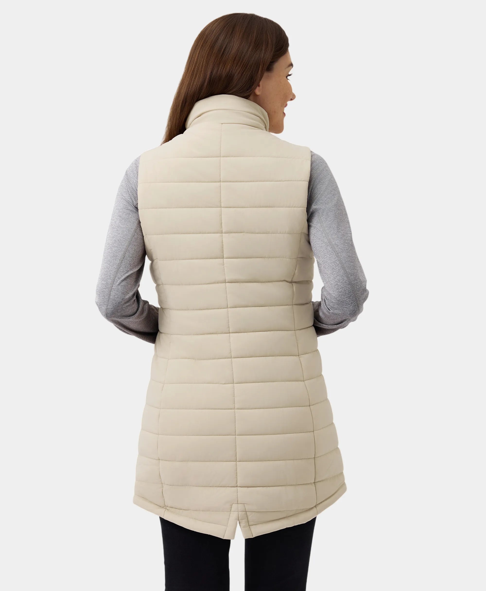 "Tribeca" Women's Heated Long Puffer Vest - New Colors, Thumbnail 5