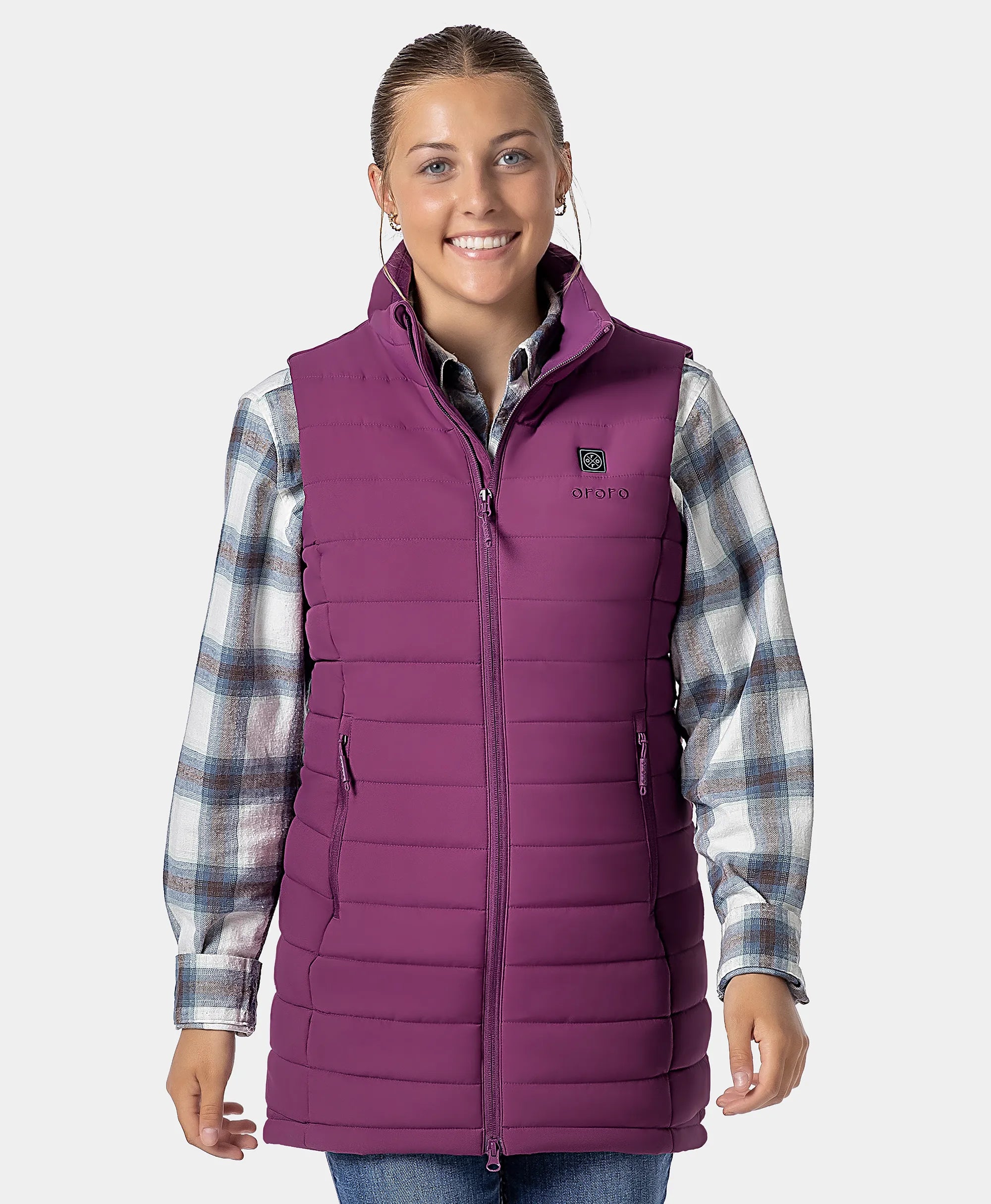 "Tribeca" Women's Heated Long Puffer Vest - New Colors, Thumbnail 43