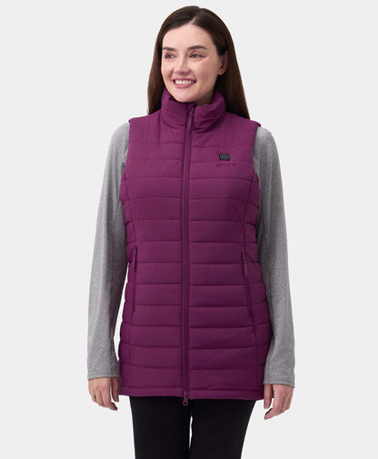 "Tribeca" Women's Heated Long Puffer Vest - New Colors