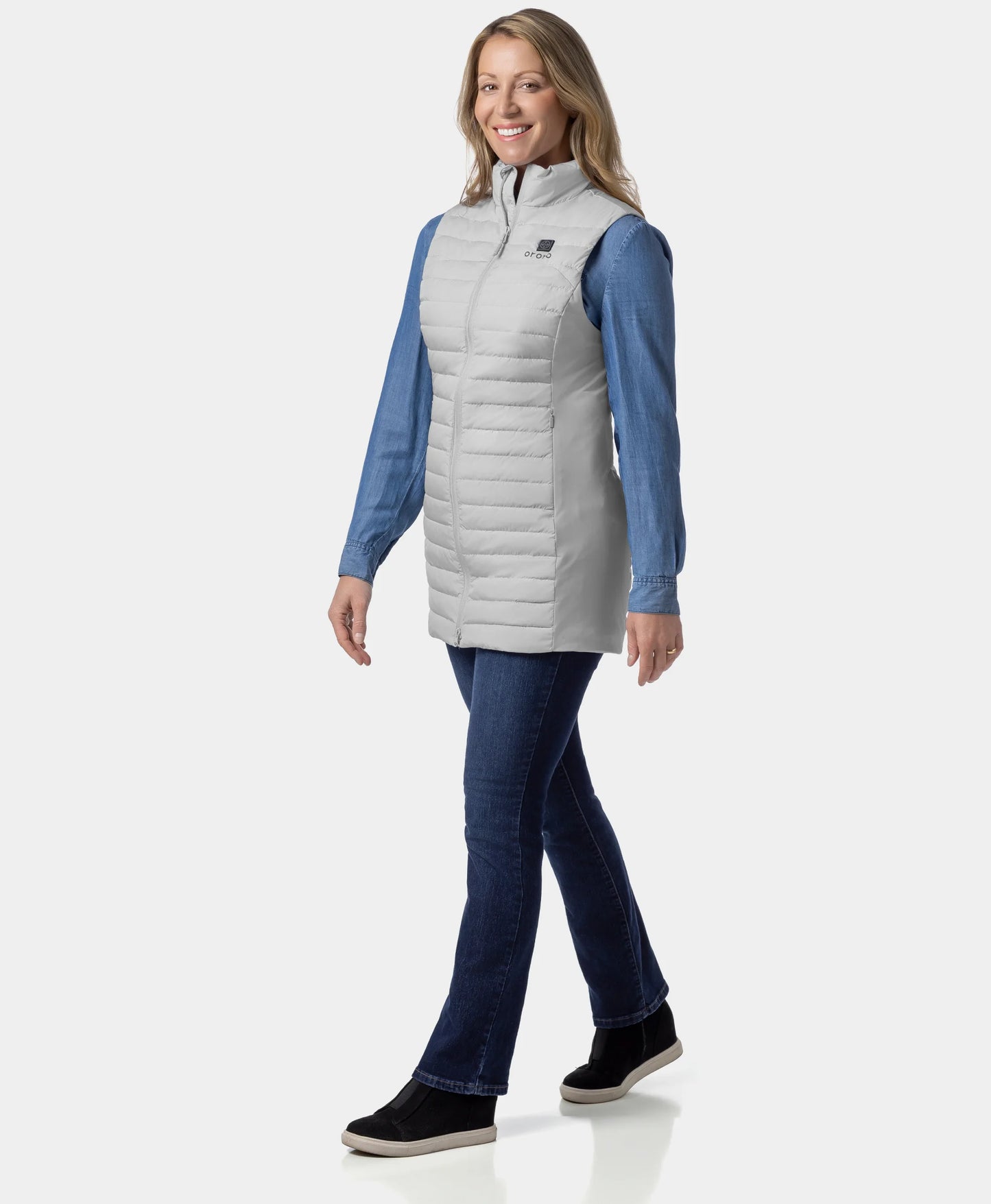 Cloudmere Women's 5-Zone Heated Long Down Vest