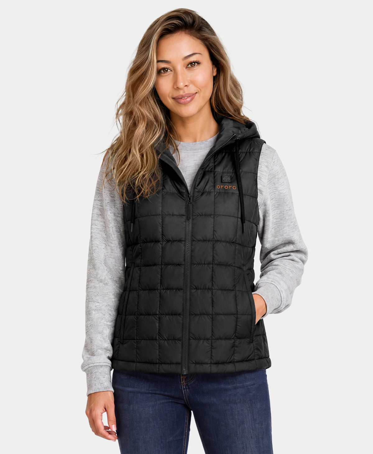 PuffLyte Women's 4-Zone Hooded Heated Vest, Thumbnail 1