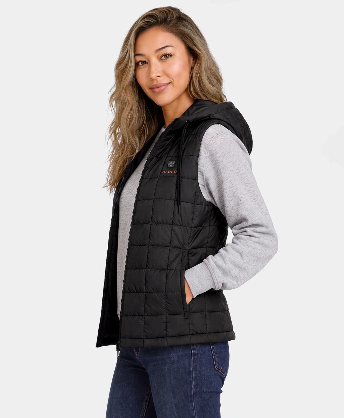 PuffLyte Women's 4-Zone Hooded Heated Vest, Thumbnail 4