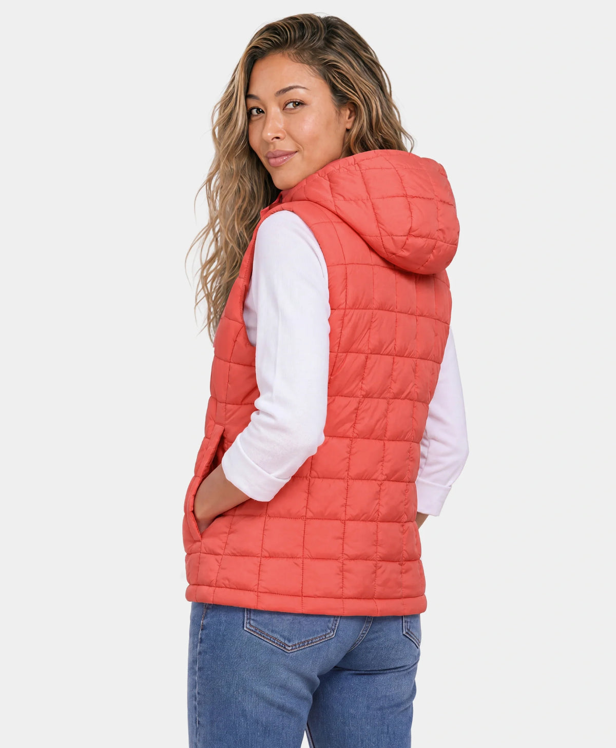 PuffLyte Women's 4-Zone Hooded Heated Vest, Thumbnail 12